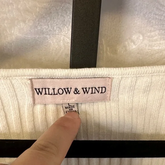 Miller & Rhoads Cream Ribbed Knit Dress - Picture 2 of 5